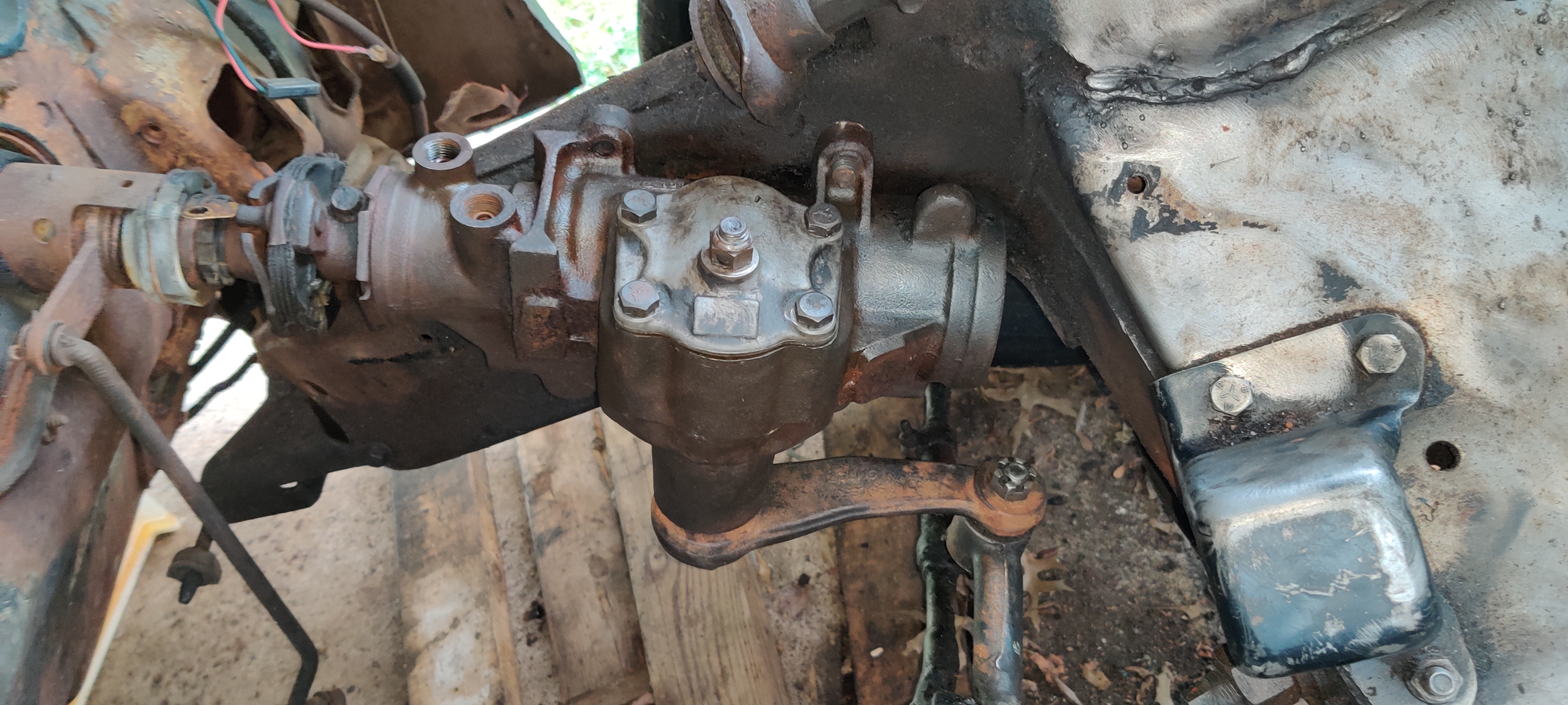 steering box installed back into the Impala